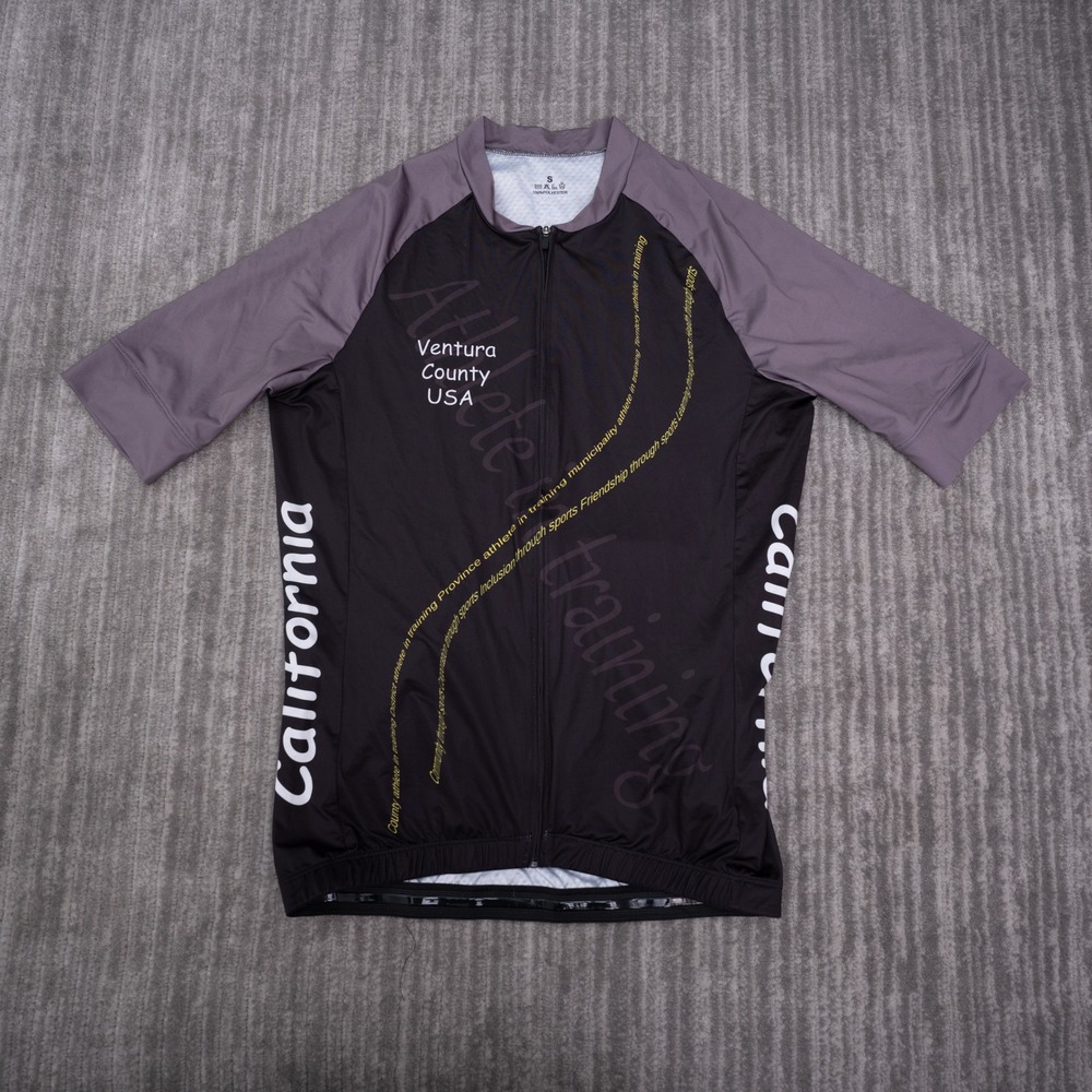 Cycling Jersey Men S Black Gray Ventura County California Full Zip Monton